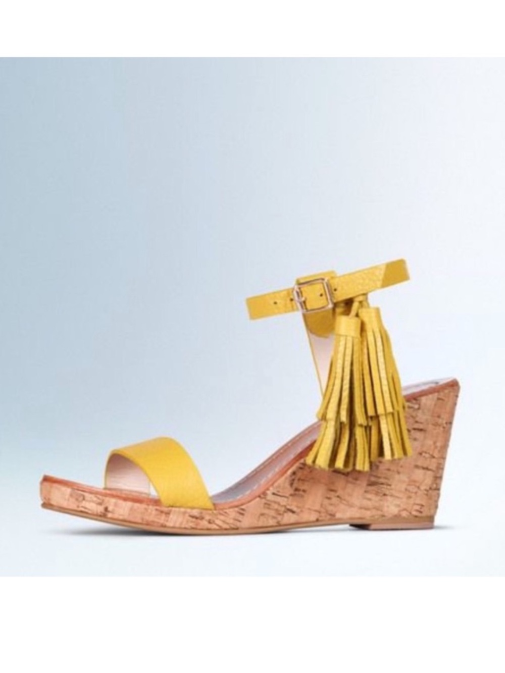 Boden Tassel Cork Wedge Sandals Sz 7